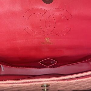 Chanel purse cross body and should bag color: pink&red